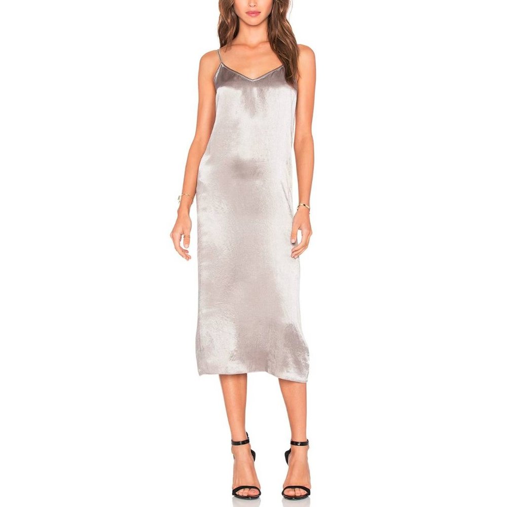 ATM Anthony Thomas Melillo Deev Silver V Slip Dress